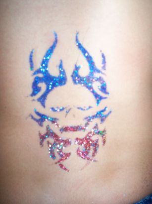 Glitter Mask Tattoo